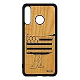 Coque pour Huawei P30 Lite en bois et silicone.