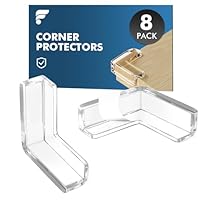 shinfly Corner Protectors for Baby, 8 PACK Thick Table Furniture Edge Protectors for Kids with Strong Adhesion, Sharp Corners Guard & Edge Safety Proofing(Clear, Right Angle)