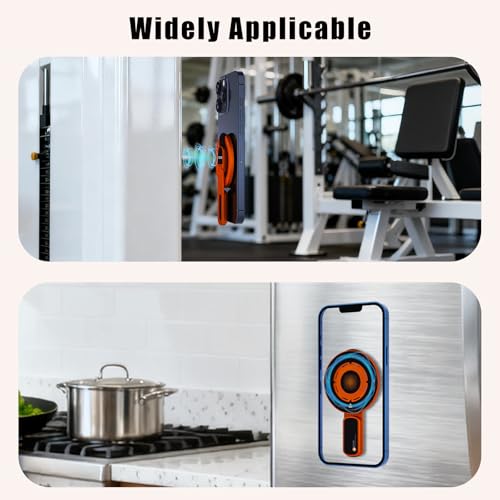Image of 3-in-1 Magnetic Phone Grip Stand with 360 Roration Angle Adjustment, Silicone Finger Ring & Fidget Toy Design, Gym Dual-Sided Magnetic Phone Kickstand for All Phones