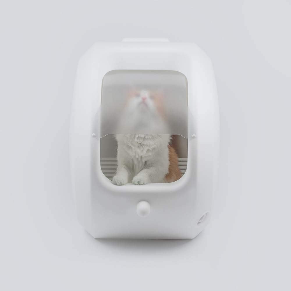 Large Semi-Automatic Cat Litter Box Litter Box Toilet Bowl Feces Dump Music Closed Fully Enclosed Sand Basin 55 * 41cm Comfortable (Color : B) meyeye (Color : B)