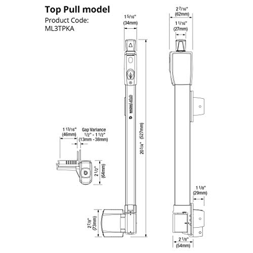 Pool Safety Magna Latch Gate Latch N346210, Top Pull Child Proof Gate Latch for Pool Gates or