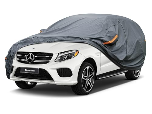 Image of GUNHYI Premium Car Cover Custom Fit Mercedes-Benz GLE350 GLE400 GLE450 GLE43 GLE53 GLE63, 16 Layers Heavy Duty Car Cover Waterproof All Weather with Zipper Door for Sun Rain Snow Dust Uv Protection