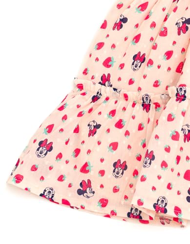 Disney Minnie Mouse Little Girls' Sleeveless Ruffle Tiered Allover Print Sundress Peach 7 - image 7