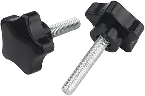 Miniatura 3 de 4 piezas M10 x 1.378 in Star Clamping Knob Grip Pulgar Tornillo Cabeza Diámetro 1.496 in Perillas Tornillos Tuerca Tornillos de Apriete Rosca