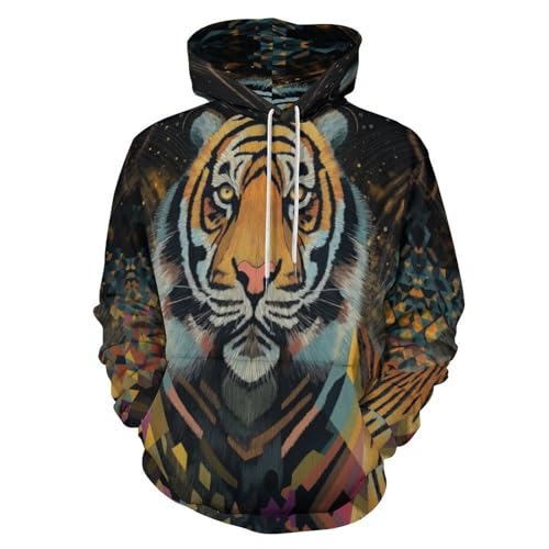 Pull imprimé couple personnalisé sweat à capuche animal 3D sport noir