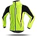 Produktbild Winter Fahrradjacke Herren Damen Thermo Fleece Winterjacke Wasserdicht Atmungsaktiv Softshelljacke Winddicht Reflektierende Warm Radjacke, Mantel,Grün,M