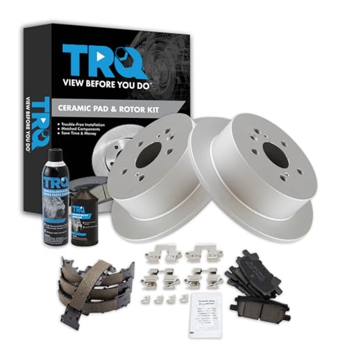 Image of TRQ Rear Brake Pad & Rotor Kit Compatible with 2004-2009 Lexus 2004-2007 Toyota