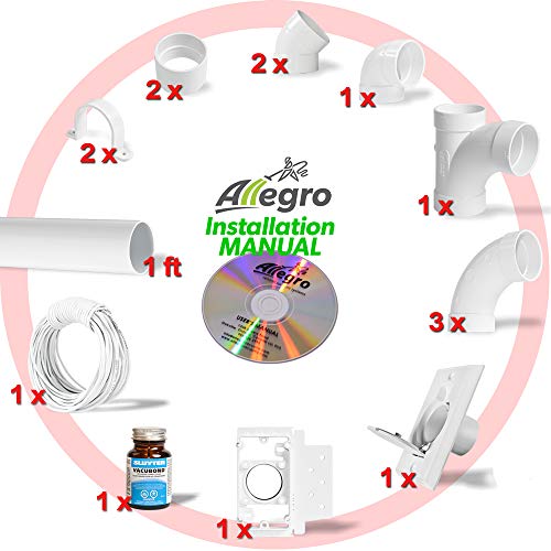 Allegro Central Vacuum 30 Ft. Deluxe Package With 1 Inlet Installation Kit For Rvs Campers Trailer Yacht #TOP3