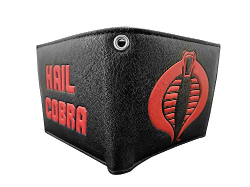 G.I. Joe Faux Leather Bifold Wallet with Cobra Commander Symbol Front Pocket Slim Credit Card Wallet for Men Women3