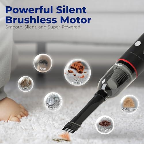 Image of WOSCHER Dustbuster Cordless 2-in-1 Vacuum Cleaner & Blower for Car & Home | 12000Pa Powerful Suction | 5000mAh Dual-Mode Battery | Portable Lightweight Rechargeable Handheld Cleaner