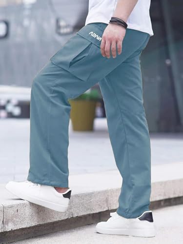 Image of DEEMOON Men's Cargo Pants Outdoor Hiking Multi-Pocket Utility Long Trousers | Men's Cargo