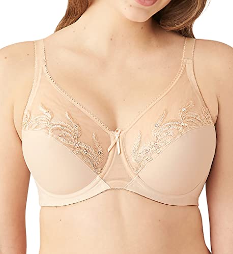 Wacoal womens Feather Embroidery Underwire Bra, SAND, 36D