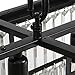 NOXARTE Modern Luxury Rectangular Crystal Chandelier with 7 Lights Hanging Ceiling Pendant Light for Dining Room L39 Inch