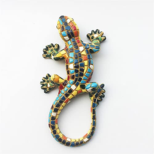 Imán decorativo 3D lagarto mosaico España 5x10.2 cm miniatura 5
