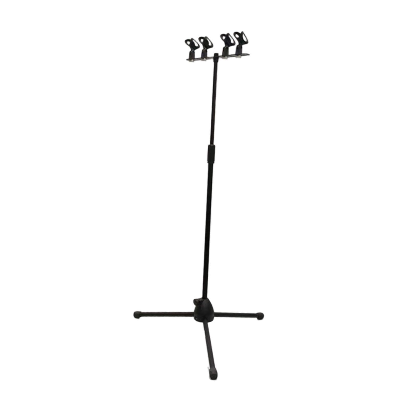 Mikrofon-Bodenstativ, einfache Montage, praktisches Stativ, hält 4 Mikrofone für Studio und Bühne, 70cm bis 135cm