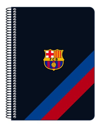 Safta, Cahier quart 80 feuilles Couverture rigide 1design F.C. Barcelone 1ère Équipement 22/23, 155 x 220 mm Unisexe-Enfants, Bleu marine, grenat, Estándar