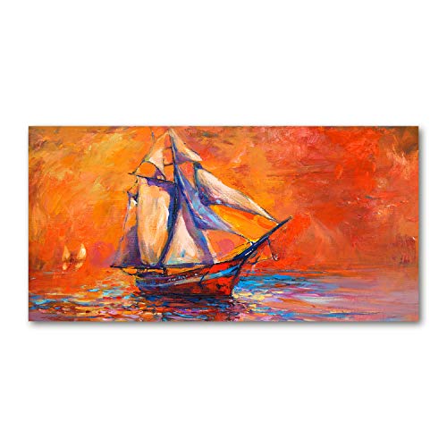Toile Véhicules Vaisseau Spatial Orange 120x60 cm tableau decoration murale