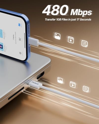 Image of FEDUS ZETTA-X3I 60W USB C to Type C Cable 1M Original,3A PD Fast Charging USB C Cord, 480Mbps Data Sync,Compatible For lPhone 17 /16 /15 Pro Max,Samsung Galaxy S26 /S25 Ultra,Mac-Bookl M4 /M3M2