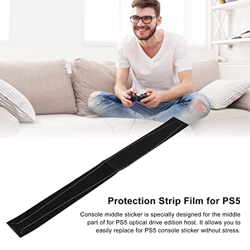 Vinilo para PS5 versión disco con acabado en negro cepillado protector central 3