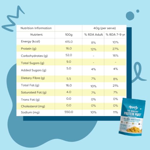Image of Troovy Healthy High Protein Puffs | Cheese & Herbs Flavoured | No Palm Oil, Cholesterol or Trans Fats | Made with Multiple Millets, Grains and Dal (80g (Pack of 3))