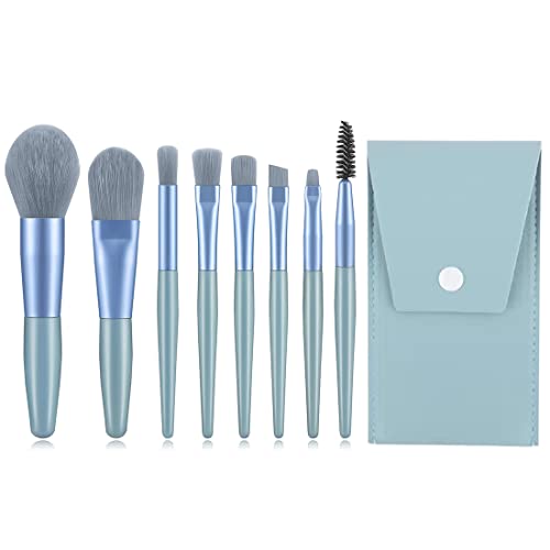 8 Pieces Makeup Brushes Set, High-end Makeup Brushes, Portable Mini Makeup Brush, Professional Makeup Brush, With PU Bag, For Blush and Foundation Eye Concealer