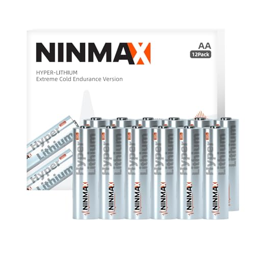 Image of NINMAX Lithium AA Batteries, 3500mAh 1.5V Longest Lasting Bulk Pack Double A Battery for High-Drain Devices【Non-Rechargeable】