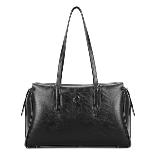 Bolso hombro para mujer estilo retro Boston en cuero miniatura 1