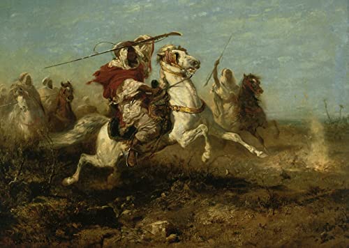 Affiches et gravures la Poursuite d'Adolf Schreyer peinture sur toile