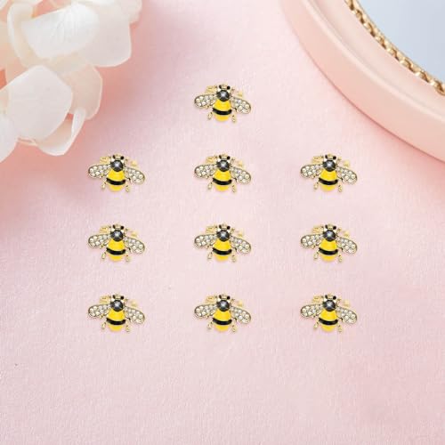 10 Pack Rhinestone Bee Brooches Pins Set Cute Enamel Crystal Animal Lapel Pin Brooch Badges Jewelry Set for Women Clothing Bags Backpacks Hat4