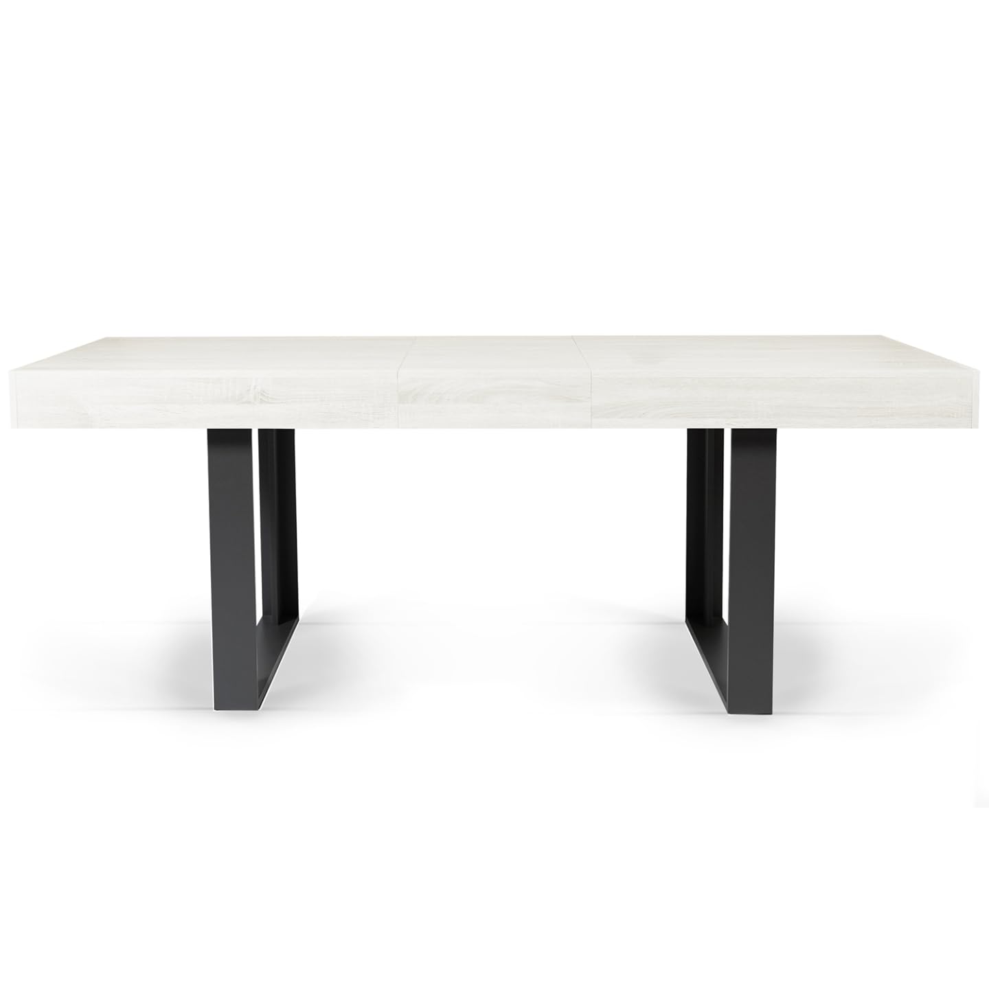 IDMarket - Mesa de comedor extensible rectangular Phoenix 4-8 personas madera gris 160-200 cm