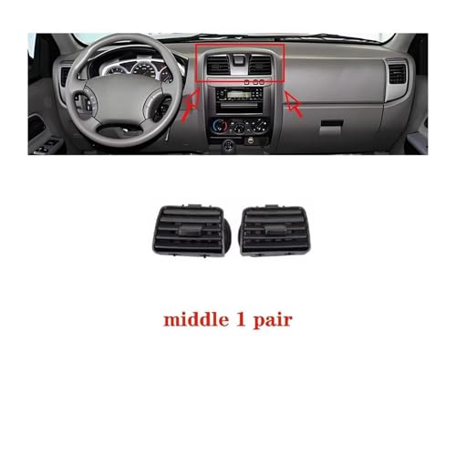 Respiraderos de aire acondicionado de tablero para Isuzu MU-X y D-Max, rejillas centrales (1 par) 5
