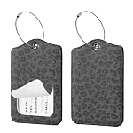 Ksriylm – Ksriylm 2 Stück Personalisiert Leopard Kofferanhänger, Schne