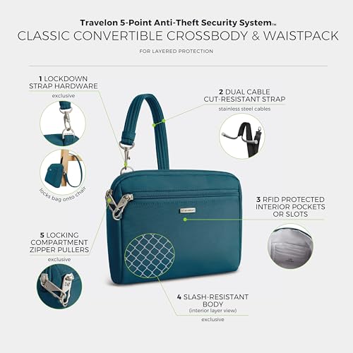 Image of Travelon Anti-Theft Classic Convertible Crossbody & Waist Pack