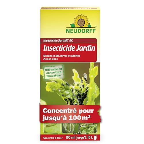 Neudorff Spruzit Insecticide Jardin Concentré - Combat les adultes, larves et œufs des pucerons, cochenilles et autres ravageurs. Action choc, 100 ml