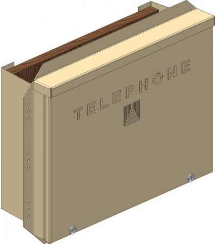 UM1100-PH-GB Modular Interface Service Enclosure with Embossed ”Telephone” Text & Plywood Back Bracket with Installed Ground BAR