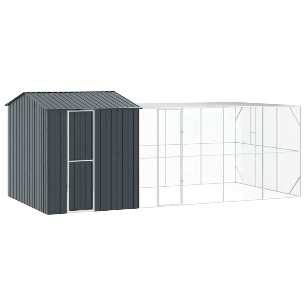 INLIFE Vogelkäfig Anthrazit 635 x 304 x 247 cm Verzinkter Stahl,Tier- & Haustierbedarf,Haustierbedarf,Vogelbedarf,Vogelkäfige & -ständer,Anthrazit,182.8 KG,3325166