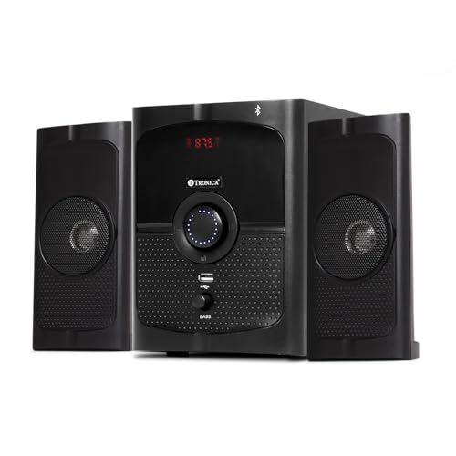 Image of TRONICA Tango Prime 35W 2.1 Bluetooth Home Theater System with 4 inch Woofer, Wooden Subwoofer, Remote Control, USB, Micro SD, FM, AUX, TV & Laptop Compatible, Powerful Bass Multimedia Speakers