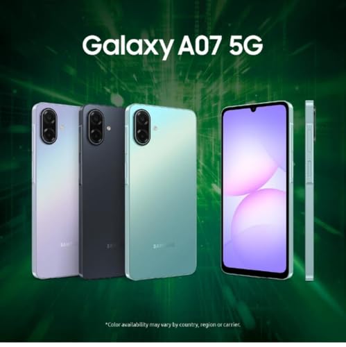Image of Samsung Galaxy A07 5G (Light Green, 4GB RAM, 128GB Storage) | 6.7 inch HD+ 120Hz Display | MediaTek Dimensity 6300 | 50MP + 2MP Rear Camera | 6000 mAh Battery