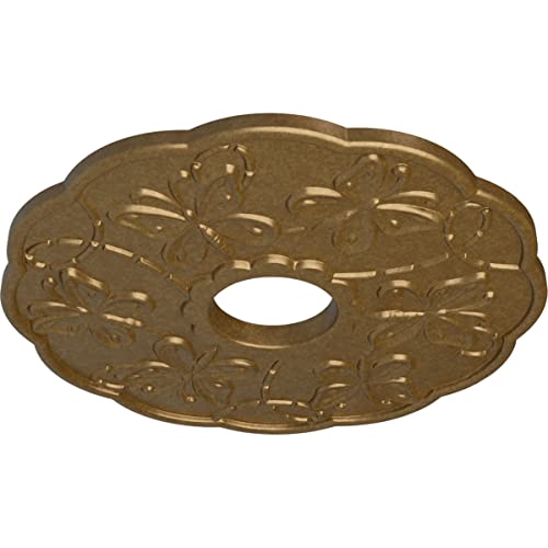 Image of Ekena Millwork CM17TSPASDecorative Ceiling Medallions Modeled After Original Historical Patterns & Designs, Pale Gold
