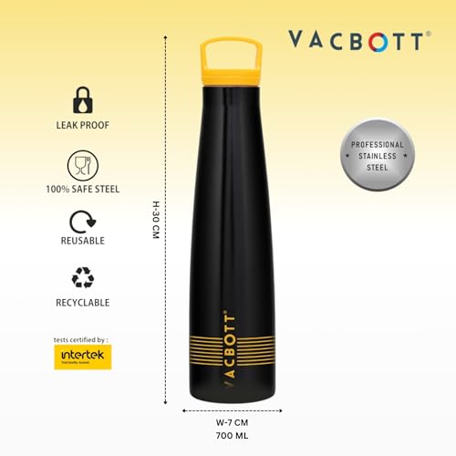 Image of Clay Craft Vacbott Sleeko Lines Double Walled|18 Hours Hot and 24 Hours Bottle Vacuum Insulated Flask Bottle|650ml, 2 Piece, BPA-Free|Leak Proof|BIS Certified|1Year Limited Warranty