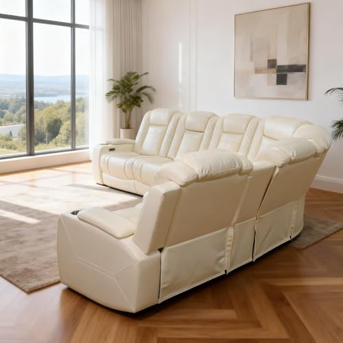 Luxury leather sofa set