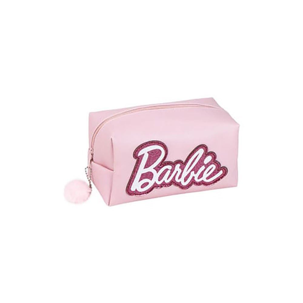 CERDÁ LIFE'S LITTLE MOMENTS -Barbie Travel Toiletry Bag - Pink - Large Storage Capacity - Zip Closure - Barbie Print - Original Product