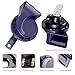 FARBIN Horn 12V Car Horns Loud Dual-Tone Waterproof Auto Horns Electric Snail Horn Kit Universal for Any 12V Vehicles (Blue horn with wire harness, 12v)