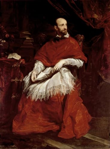 Impression d'art Cardinal Guido Bentivoglio par Van Dyck Image Sur Toile Premium
