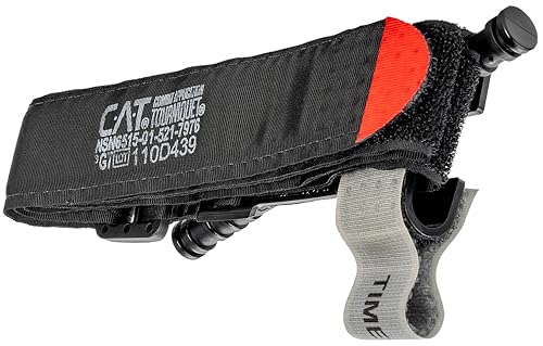 North American Rescue C-A-T Combat Application Tourniquet (Black) NAR Genuine Gen 7 CAT Gray Time-Stamped Military Issued (30-0001)