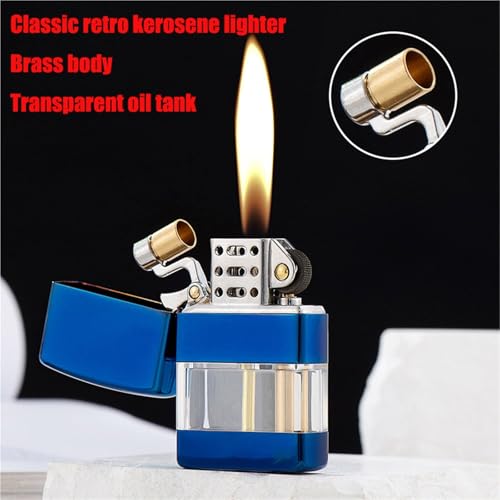 Encendedor de queroseno con tanque visible y cubierta mejorada retro 3