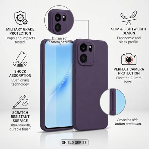 Image of FIRST MART Matte Silicone Back Cover for OnePlus Nord CE 6 - Purple