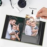 Remowith 6x4 Photo Album Slip in 24 Pockets, Linen Fabric Cover Photo Book with Customisable Cover Window, Acid-Free Slip-in Pockets for Family, Travel, Baby & Memory Storage,Grey Green - Image 5