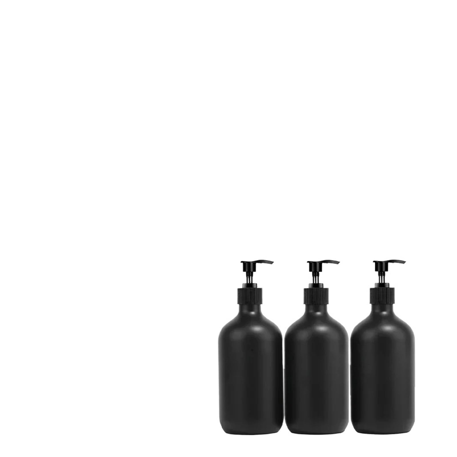 Pump Bottle Dispenser Matte Black Soap Shampoo Dispenser Shower Gel Conditioner Liquid Container Bathroom Lotion