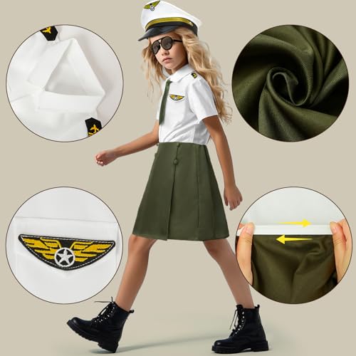 Disfraz de piloto para niña con accesorios miniatura 5